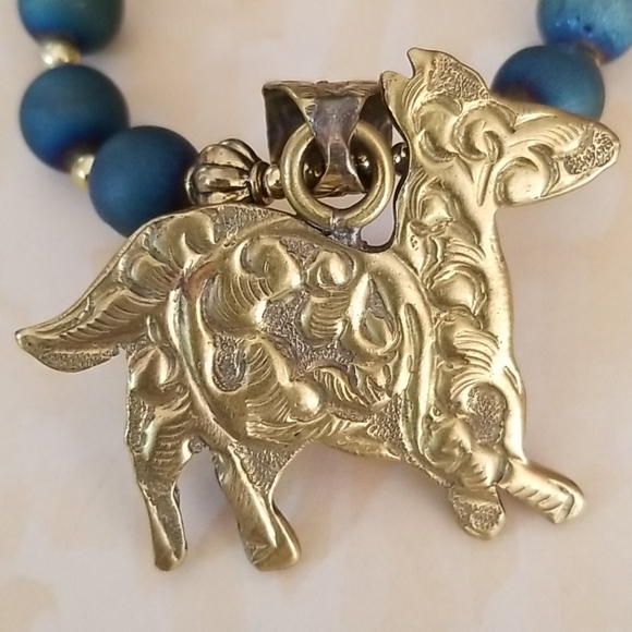 Hand Crafted Boho Tribal Moonstone Tibetan Rainbow Crystal Druzy Agate Necklace - Picture 14 of 16